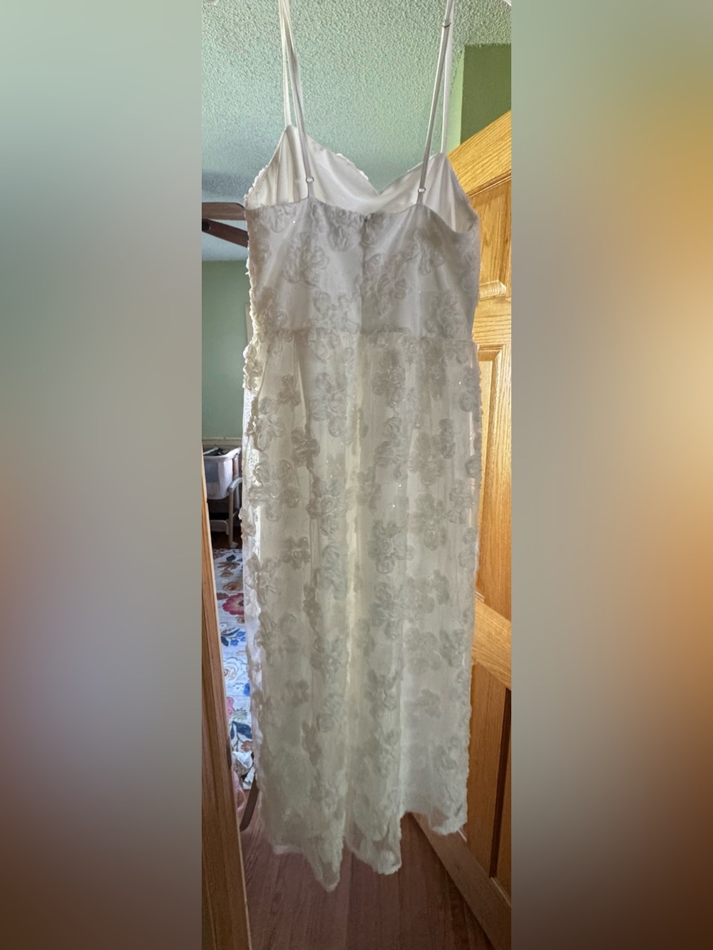 Lulus Delightful Charisma White Embroidered Sequin Mesh Midi Dress - Picture 4 of 6